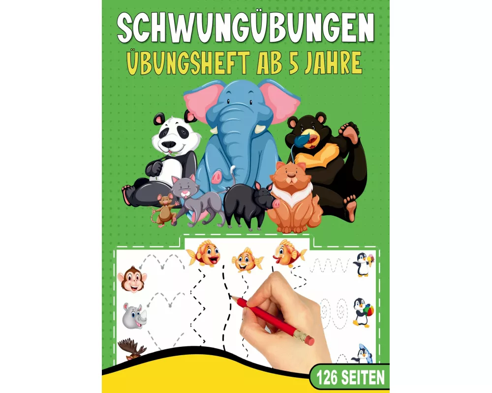 Schwungübungen Übungsheft ab 5 Jahre - Das Tier Lernheft für Kinder