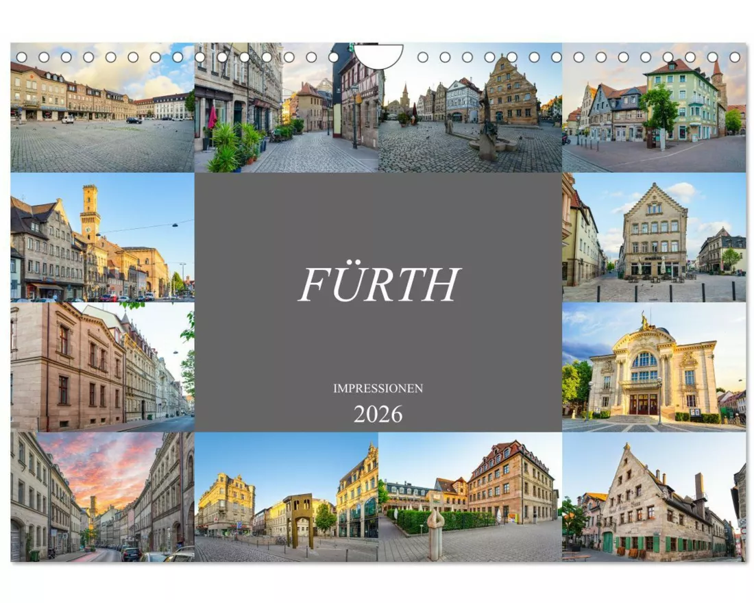 Fürth Impressionen (Wandkalender 2026 DIN A4 quer), CALVENDO Monatskalender