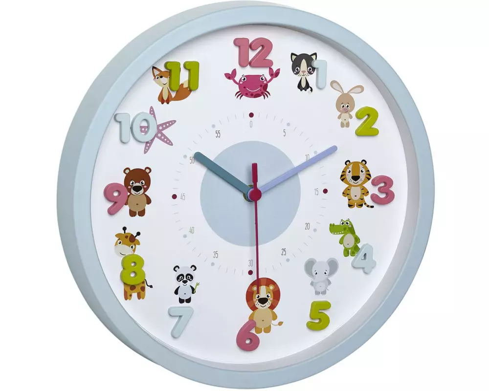 TFA Dostmann Wanduhr Little Animal Mehrfarbig