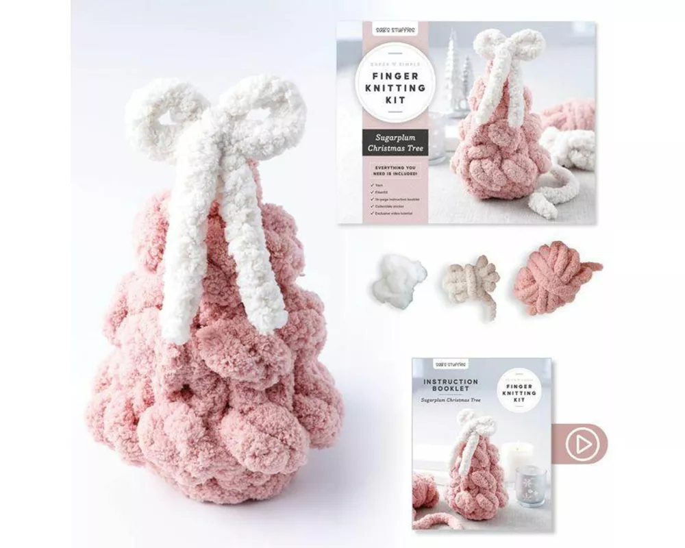 Super Simple Finger Knitting Kit Sugarplum Christmas Tree