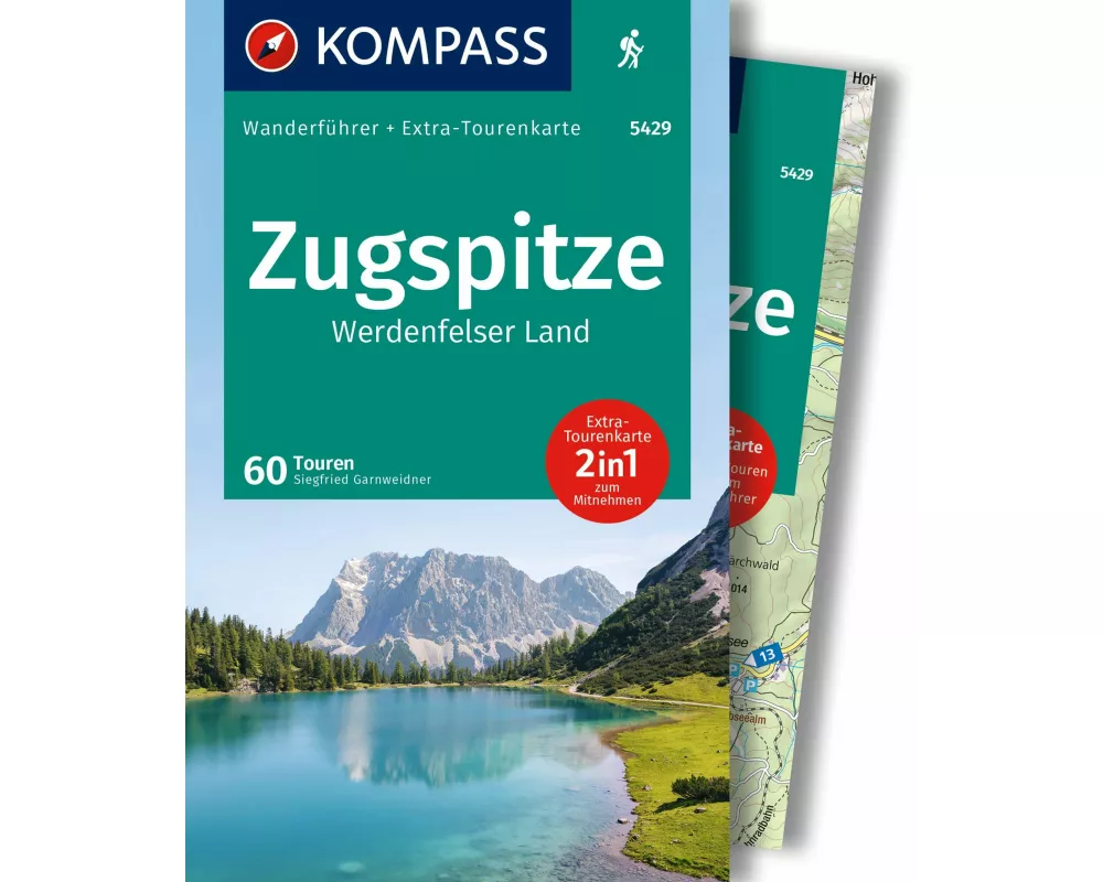 KOMPASS Wanderführer Zugspitze, Werdenfelser Land, 60 Touren mit Extra-Tourenkarte