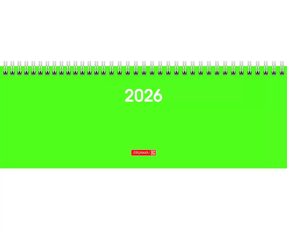 BRUNNEN 1077261536 | Querterminbuch Mod. 772 2026 | 297×105 mm, Karton, grün