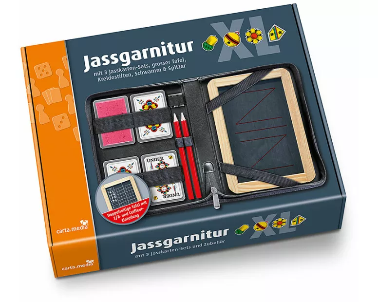 Jassgarnitur XL mit deutschen Jasskarten