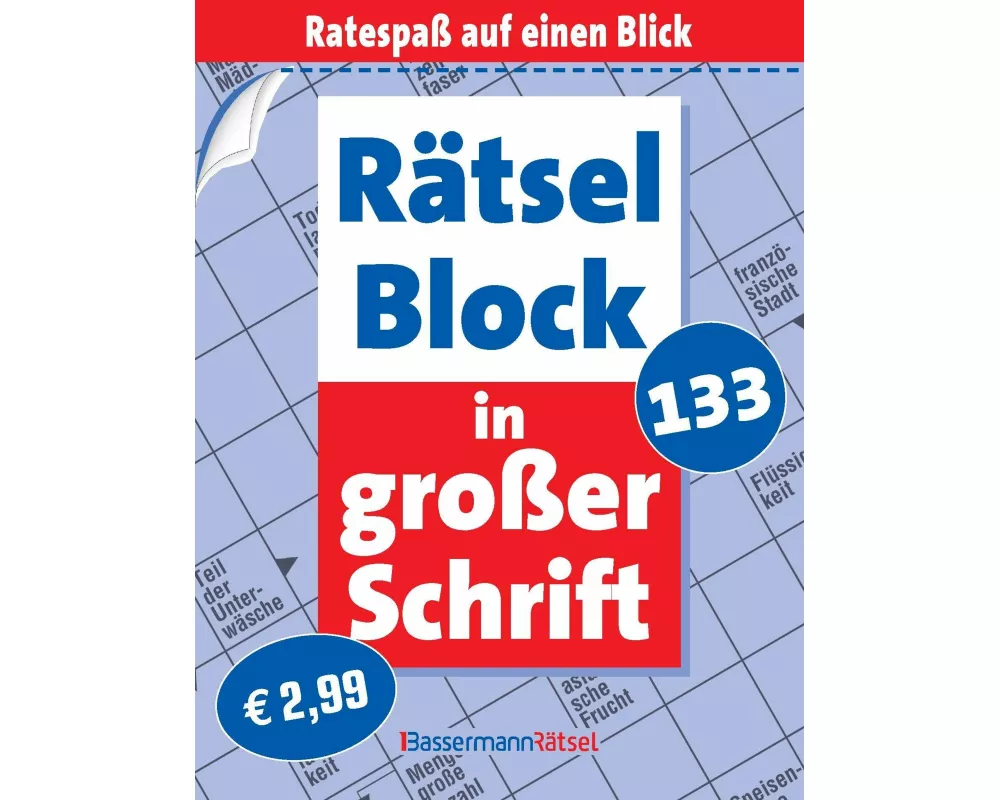 Rätselblock in großer Schrift 133 (5 Exemplare à 2,99 €)