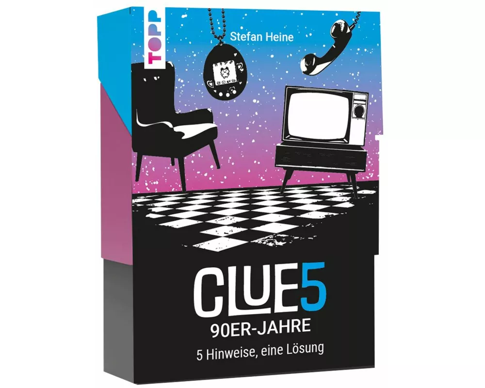 CLUE5 #90er-Jahre. 5 Hinweise, nur eine Lösung. Das Trend-Quiz für deine Tasche