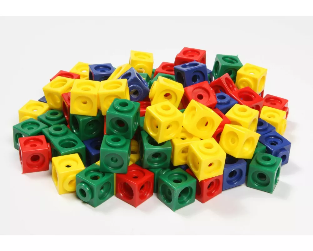 100 Steckwürfel 4- farbig 1,7cm