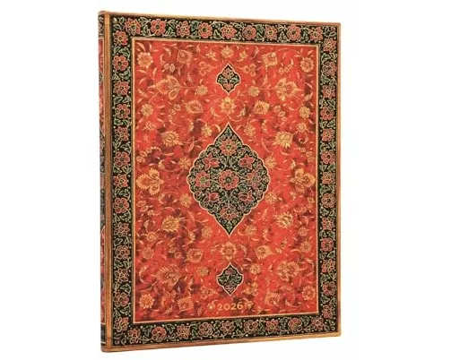 2026 Layla (Persian Poetry) Ultra 12-month Horizontal Hardcover Flexi Dayplanner 2026 (Elastic Band Closure)