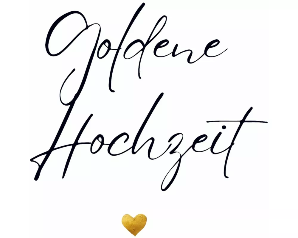 Gästebuch "Goldene Hochzeit"- Premium Gästebuch Blanko