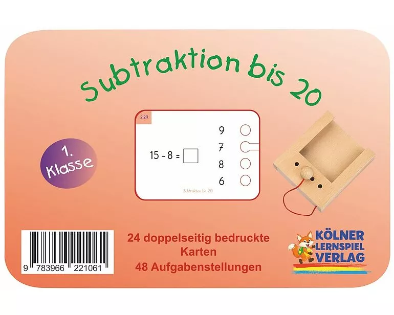 Lochkasten. Subtraktion bis 20 6-7