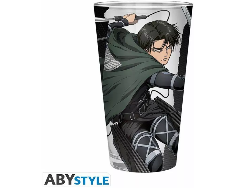 ATTACK ON TITAN - Large Glass - 400ml - Levi S4
