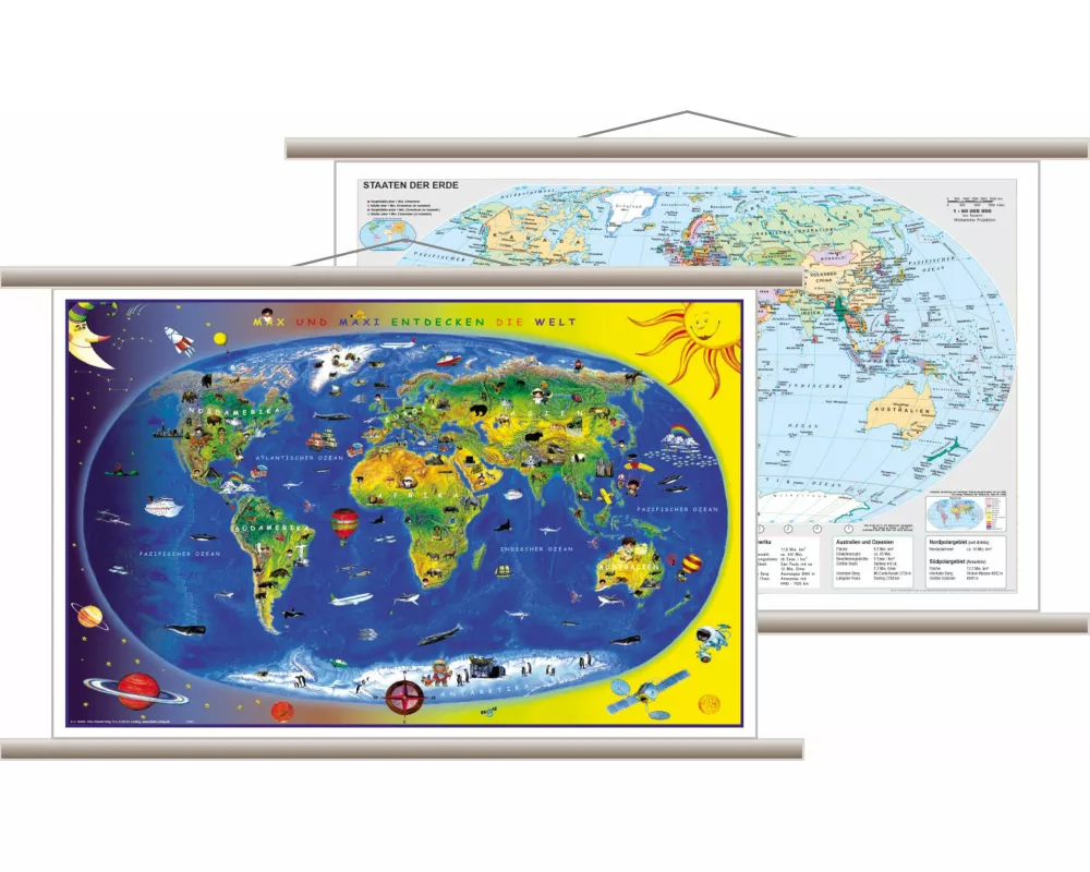 Kinderweltkarte & Staaten der Erde