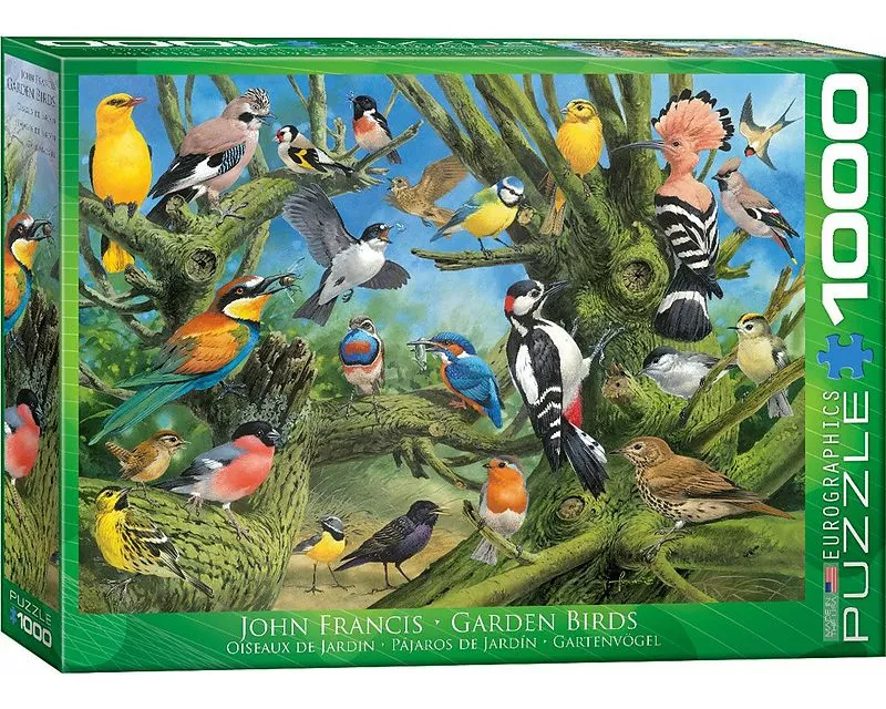Puzzle 1000 Teile - Joahn Francis: Garden Birds by Joahn Francis