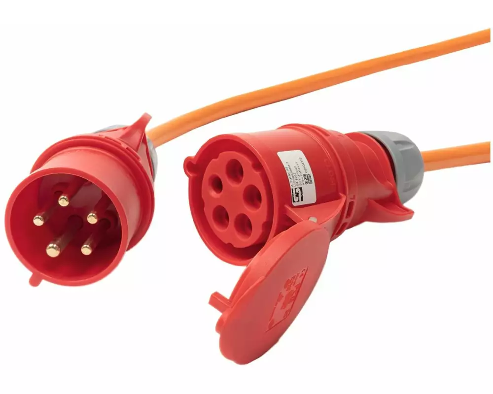 STEFFEN Verlängerungskabel EPR-PUR CEE32/5 - CEE32/5 Orange, 20 m