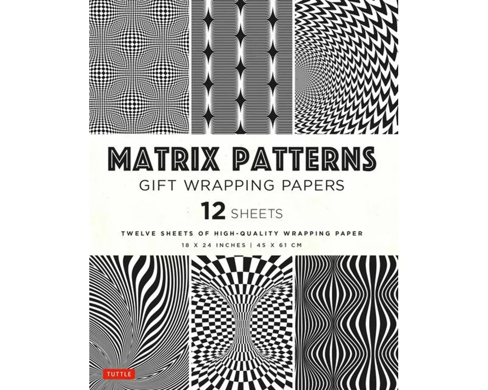 Matrix Patterns Gift Wrapping Papers - 12 sheets
