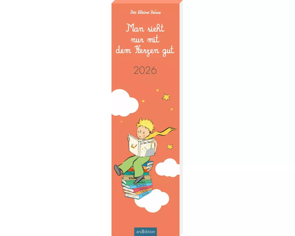 Lesezeichenkalender Der Kleine Prinz. Man sieht nur mit dem Herzen gut 2026