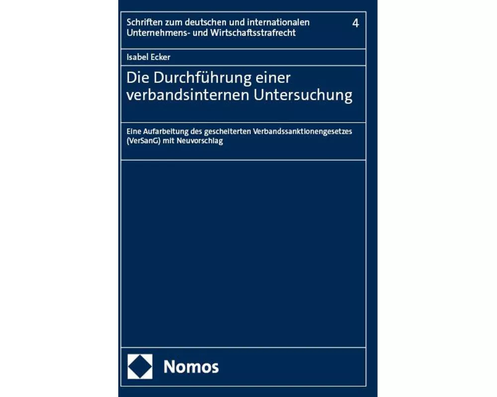 Die Durchführung einer verbandsinternen Untersuchung