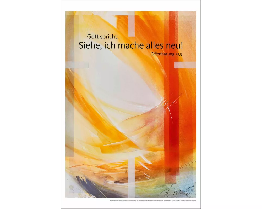Jahreslosung Eberhard Münch 2026, Kunstdruck 40 x 60 cm