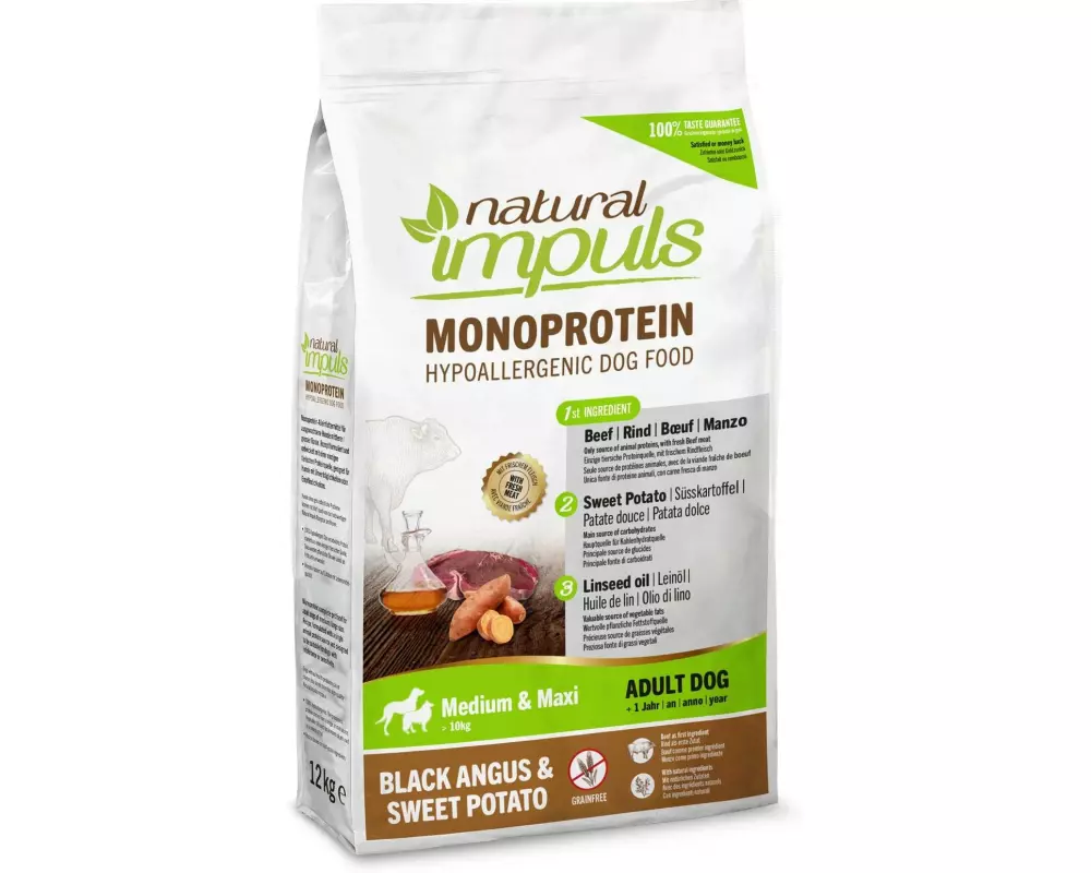 Natural Impuls Trockenfutter Adult Med/Ma Angus Rind 12 kg