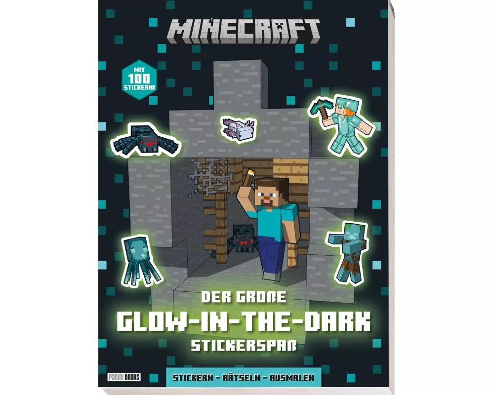 Minecraft: Der große Glow-in-the-Dark Stickerspaß: Stickern - Rätseln - Ausmalen