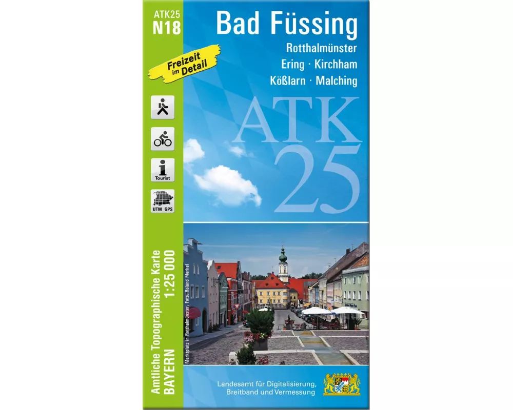 ATK25-N18 Bad Füssing (Amtliche Topographische Karte 1:25000)
