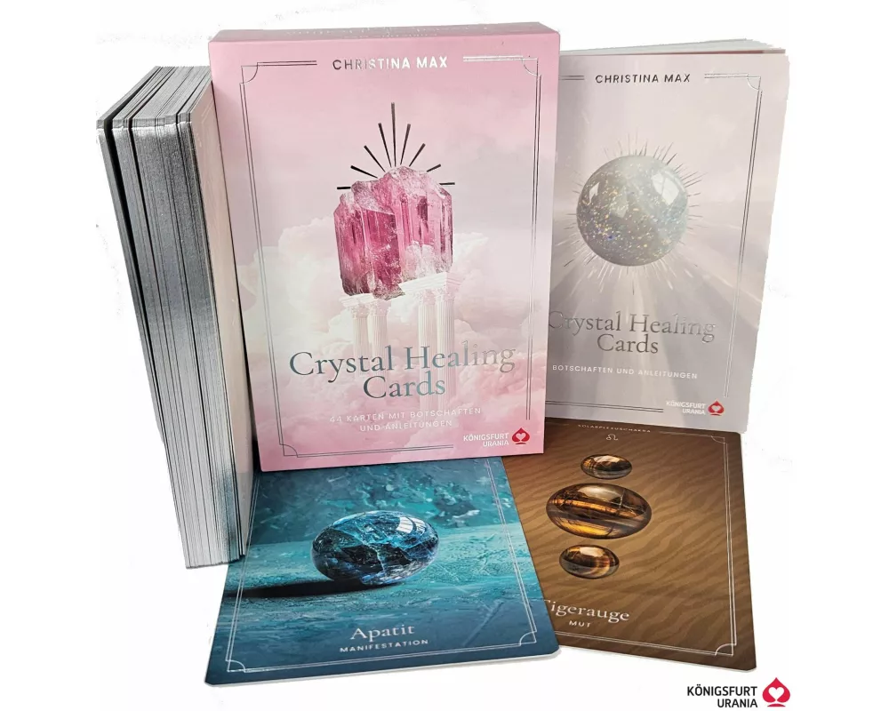 Crystal Healing Cards - 44 Karten mit Botschaften und Anleitung (Heilsteine, Edelsteine, Kristalle - Bedeutung und Anwendung)