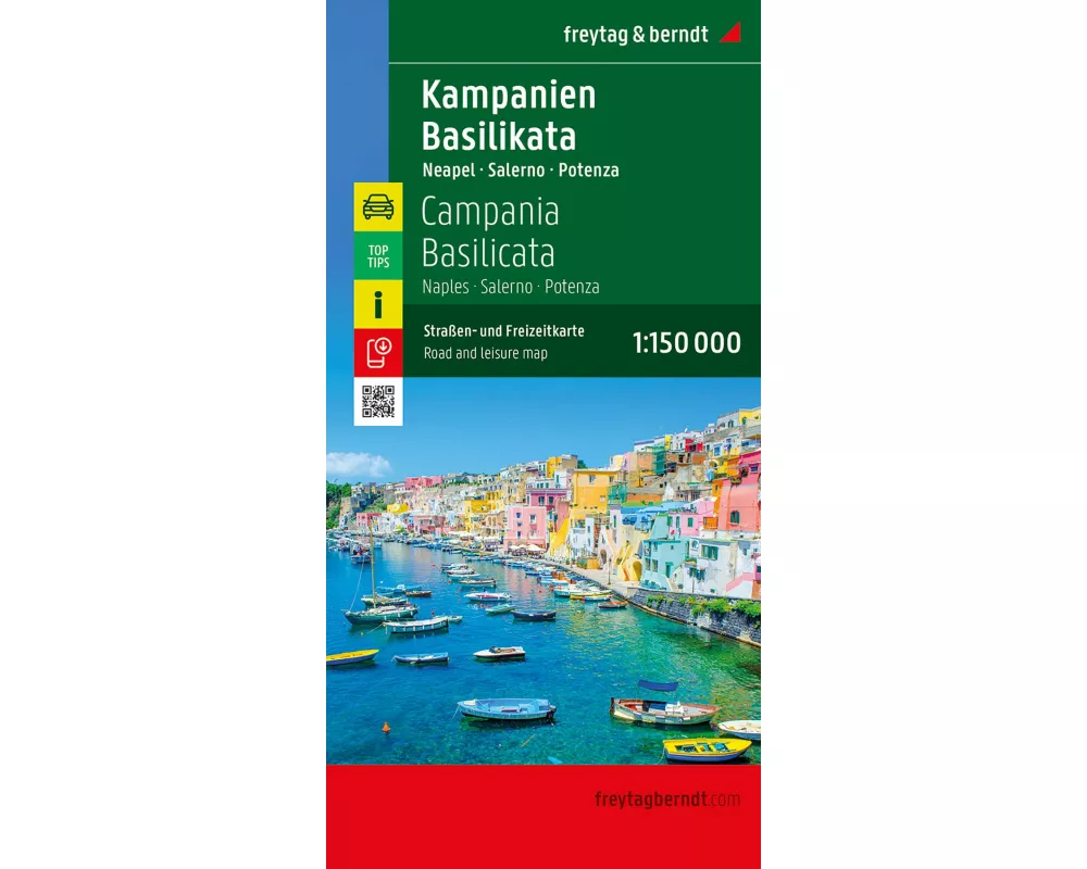Kampanien - Basilikata, Straßen- und Freizeitkarte 1:150.000, freytag & berndt