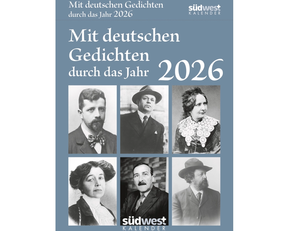 Mit deutschen Gedichten durch das Jahr 2026 - Tagesabreißkalender zum Aufstellen oder Aufhängen