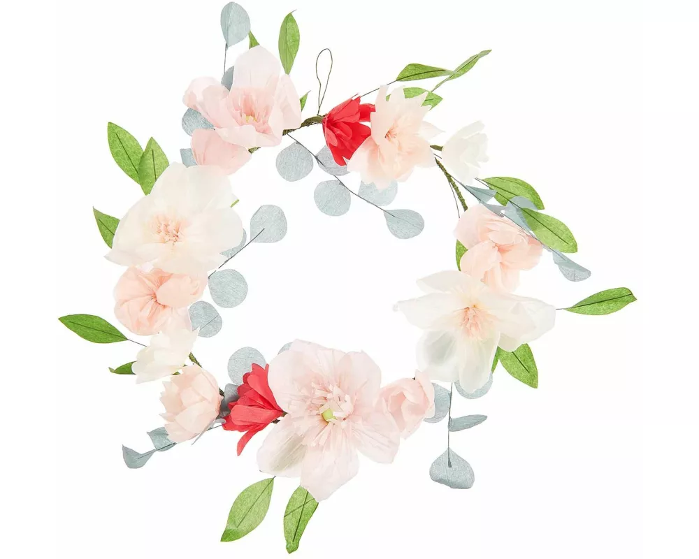 Bltenkranz, Ros, Papier, =50cm