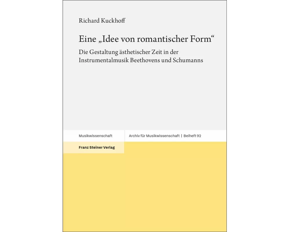 Eine "Idee von romantischer Form"