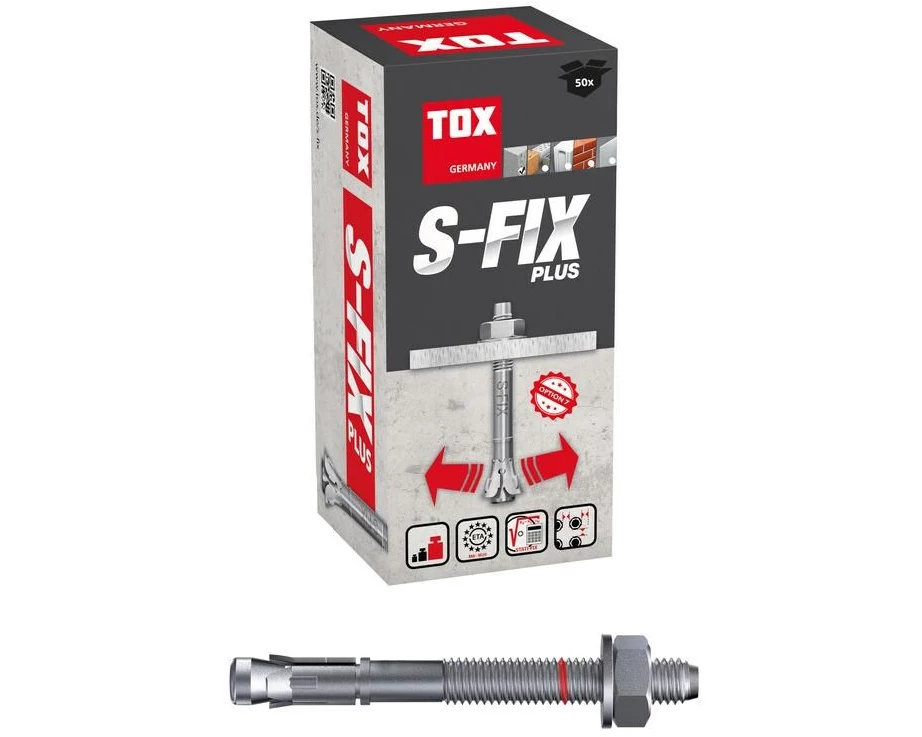 Tox-Dübel Bolzenanker S-Fix Plus M8 x 130/60+73 mm (50 Stk.)