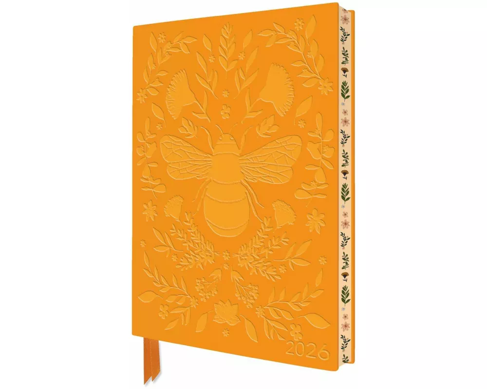 Jade Mosinski: Bee 2026 Artisan Art Vegan Leather Diary Planner - Page to View with Notes