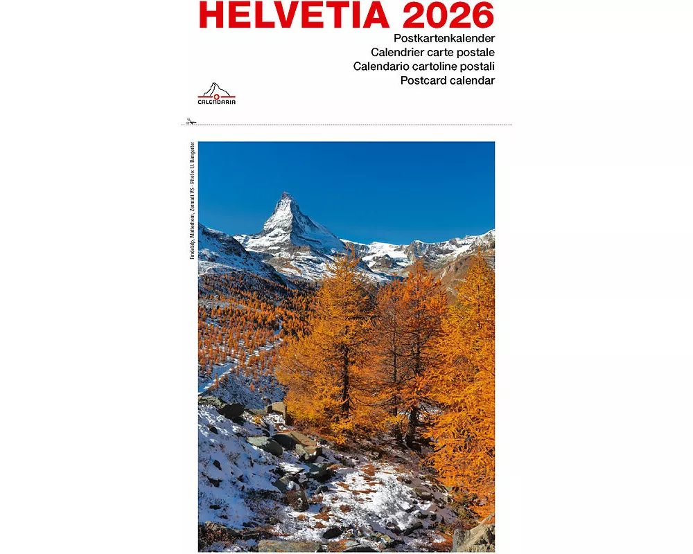 Helvetia Postkartenkalender 2026