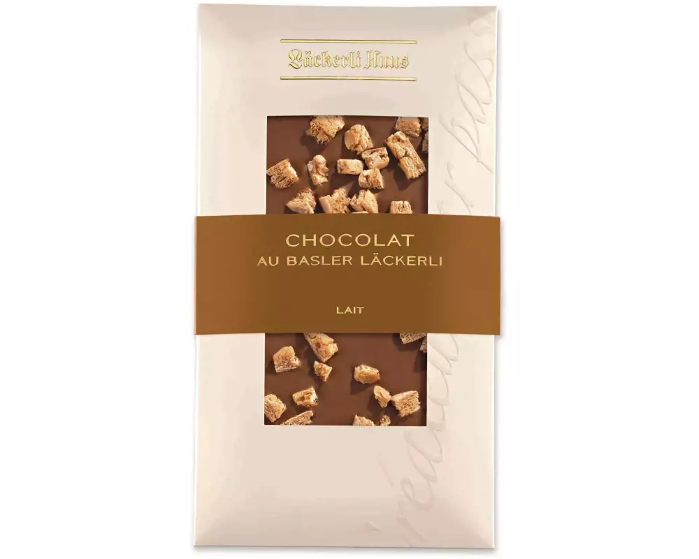 Läckerli Huus Tafelschokolade Chocolat au Basler Läckerli lait 100 g