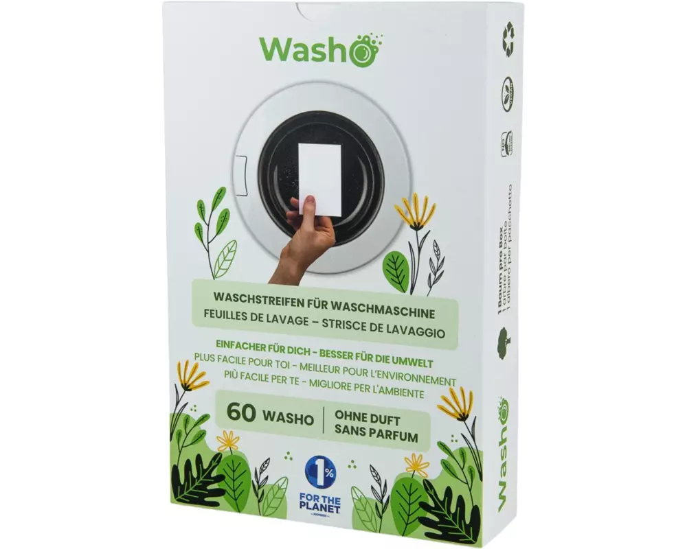Washo Waschstreifen ohne Duft 60 Stück