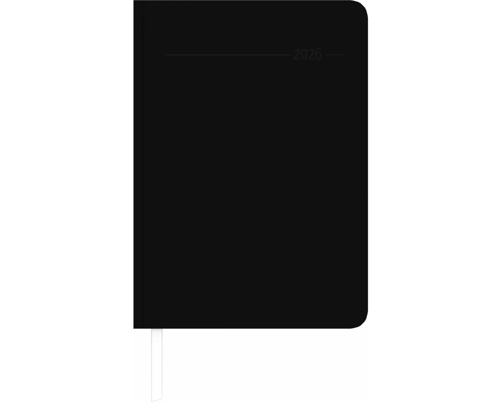 Zettler Wochenplaner Tucson schwarz A5 128 Seiten 2026 – Wochenkalender 15 × 21 cm, 1 Woche/2 Seiten, Tucson-Einband, Zeiteinteilung 7–22 Uhr, Monats-