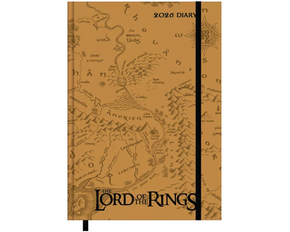 Pyramid - LORD OF THE RINGS 2025 – Diary A5 (14,8×21 cm) mit Motiven aus Mittelerde, Notizbuch & Planer für Fans von Gandalf, Frodo, Aragorn & Tolkien