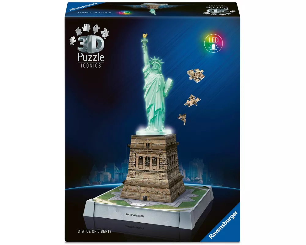 3D Puzzle Iconics: Freiheitsstatue - mit Licht