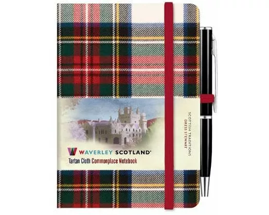 Waverley Commonplace Notebooks:Dress Stewart Tartan Mini Notebook with Pen (10.5 x 7cm)