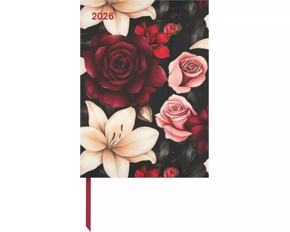 teNeues - Dark Flowers 2026 – Buchkalender 16x22 cm | Floraler Wochenkalender mit Magnetverschluss für Natur- & Blumenliebhaber
