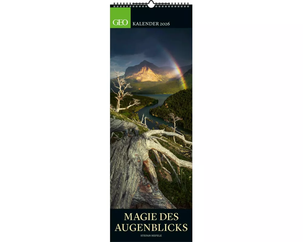 GEO - Vertikal XXL Magie des Augenblicks 2026 – Wandkalender 34x98 cm, Fotografie-Kalender mit 12 Monatsblättern, deutschem Kalendarium & Spiralbindun