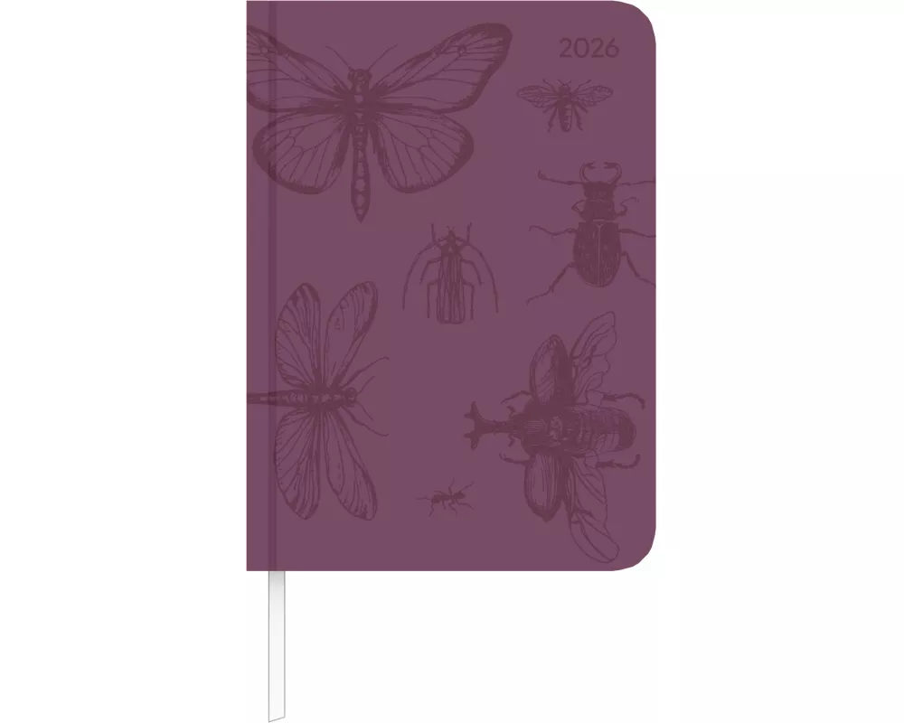 Alpha Edition - Lady Journal Deluxe Purple 2026 – Taschenkalender A6 (11×15 cm) – Weekly – 128 Seiten – eleganter Terminplaner im Tucson-Einband mit M