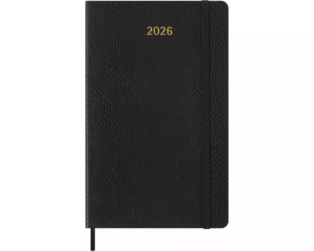 Moleskine Precious & Ethical 12 Monate Wochen Notizkalender 2026, L/A5, Liniert, Weicher Einband, Mamba Schwarz, mit Box