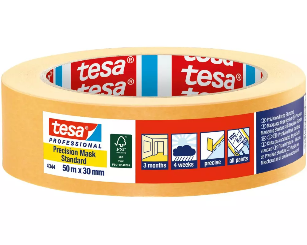 tesa Präzisionskrepp Standard 4344 50 m x 30 mm