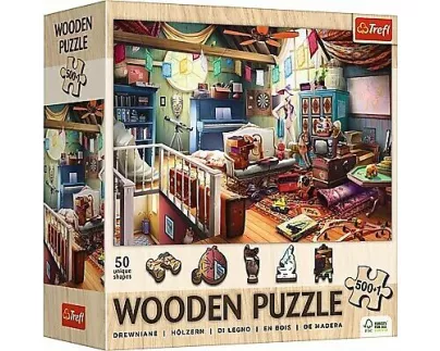 Holz Puzzle 500+1 - Schätze auf dem Dachboden