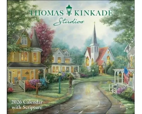 Thomas Kinkade Studios 2026 Deluxe Wall Calendar with Scripture