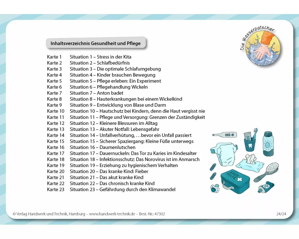Kartenset Krippe - Die Wasserpatscher
