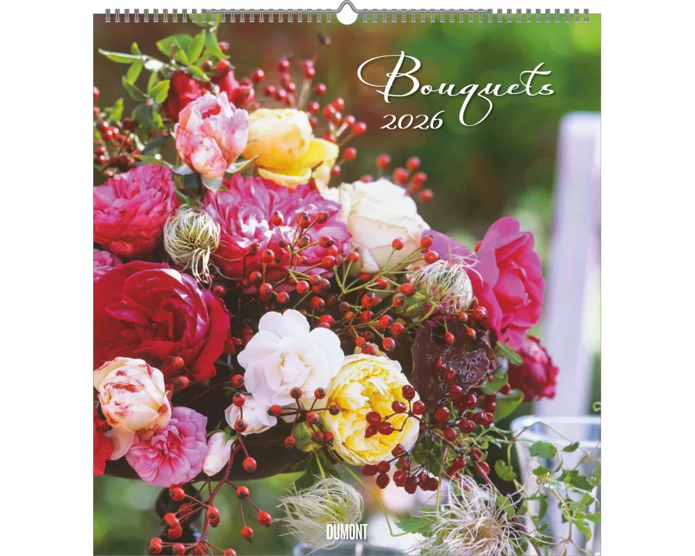 DUMONT - Bouquets 2026 – Wandkalender 45 x 48 cm, Fotokalender mit 12 Blumensträußen für Blumenfreunde und Natur-Liebhaber
