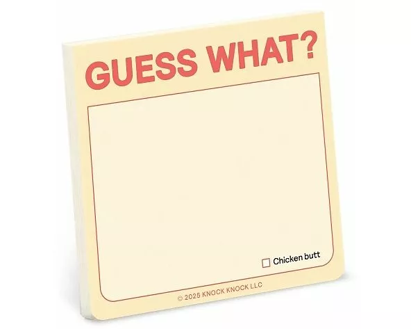 Knock Knock Guess What? Sticky Note (Pastel Version)