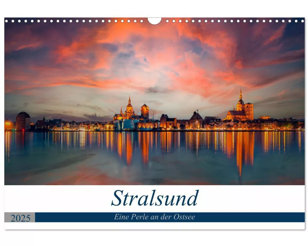 Stralsund, Eine Perle an der Ostsee (Wandkalender 2025 DIN A3 quer), CALVENDO Monatskalender