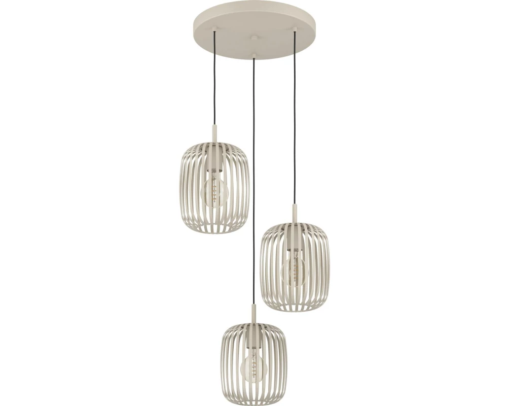 EGLO Leuchten Pendelleuchte ROMAZZINA beige exkl. E27 3x40W